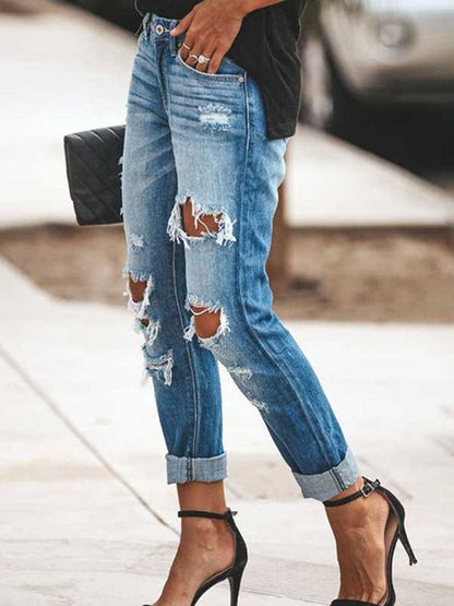 Stunncal Sexy Ripped Jean Pants