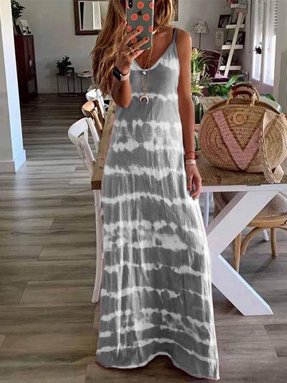 Stunncal Tie-dye Print Maxi Dress