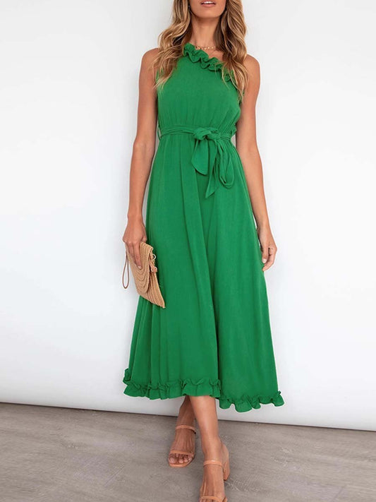 Stunncal Ruffle One-Shoulder Dress