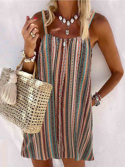 Stunncal Striped Sexy Camisole Dress