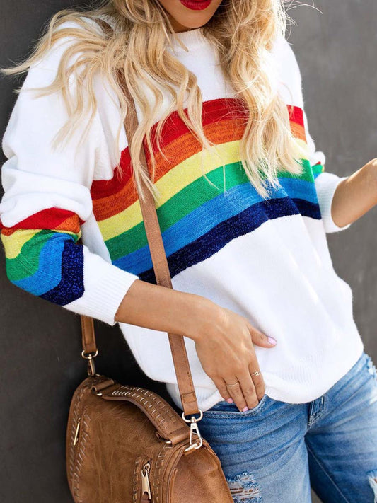 Stunncal Rainbow Design White Top