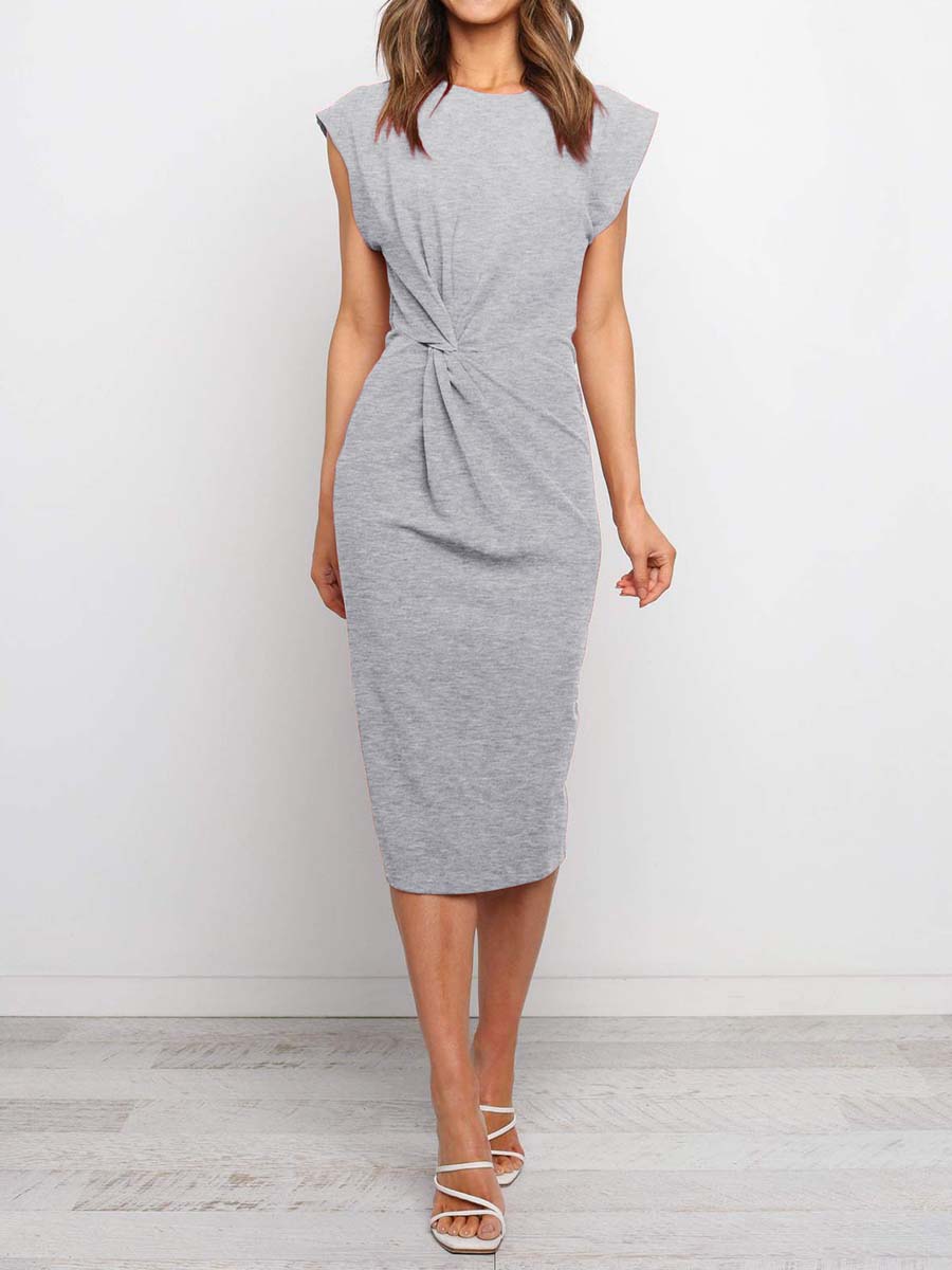 Stunncal Twist Knot Midi Dress