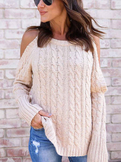 Stunncal Strapless Twist Sweater