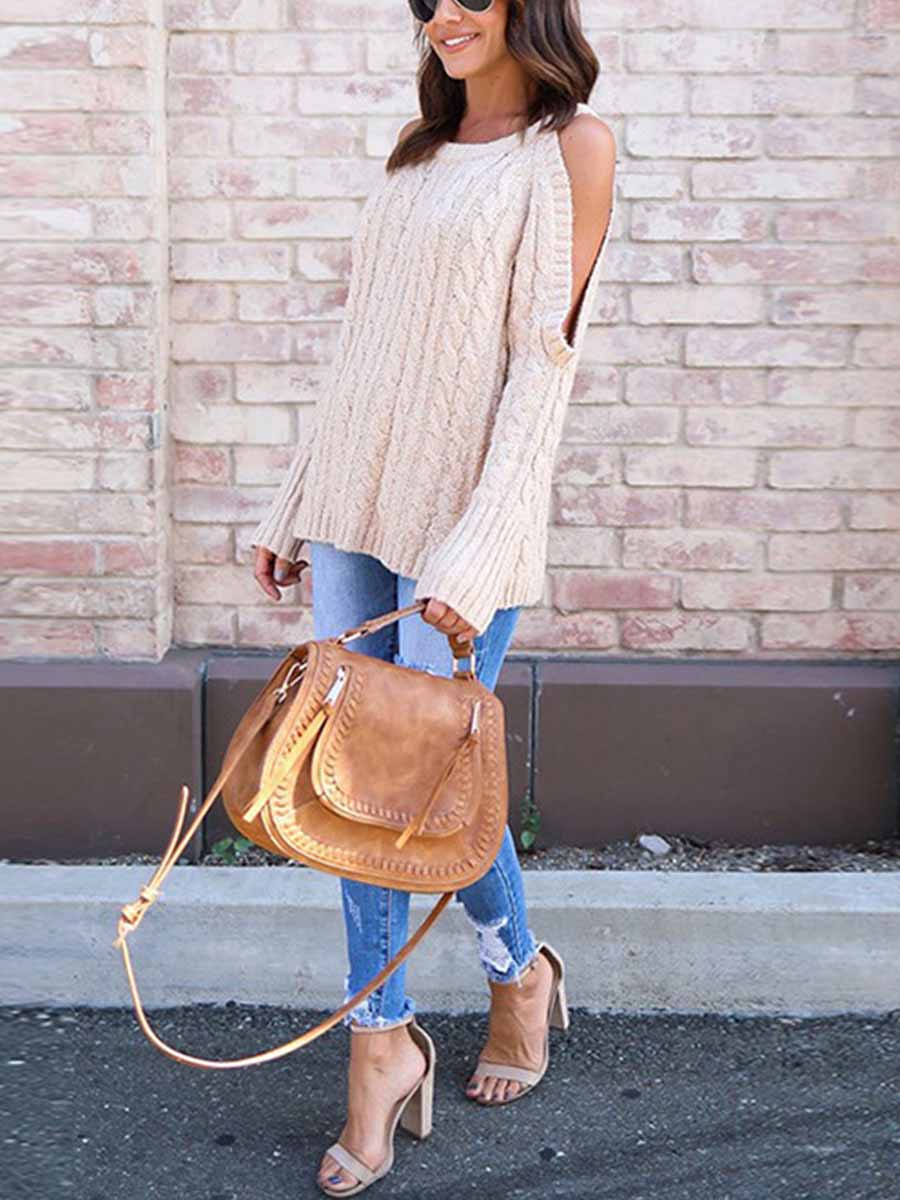 Stunncal Strapless Twist Sweater