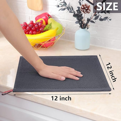 100% Cotton Waffle Weave Kitchen Dish Cloths（6-Pack)