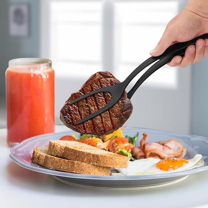 Egg Flipper Spatula 2 in 1 (black and red)