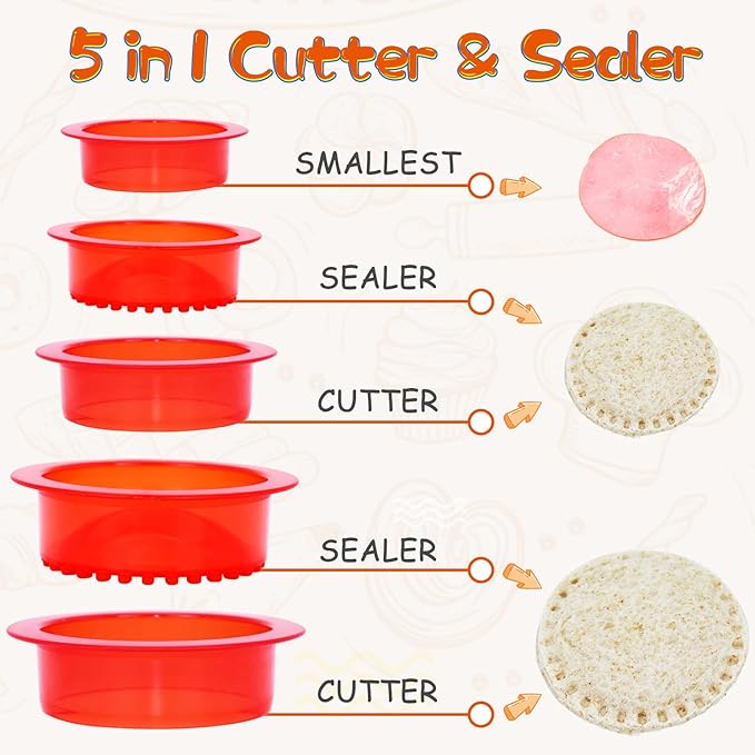 Sandwich Cutter and Sealer, 5 PCS