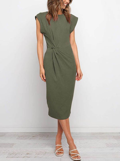 Stunncal Twist Knot Midi Dress