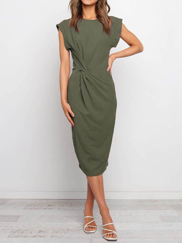 Stunncal Twist Knot Midi Dress