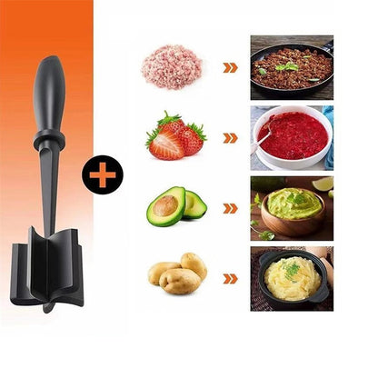 Heat Resistant Meat Masher for Hamburger Meat